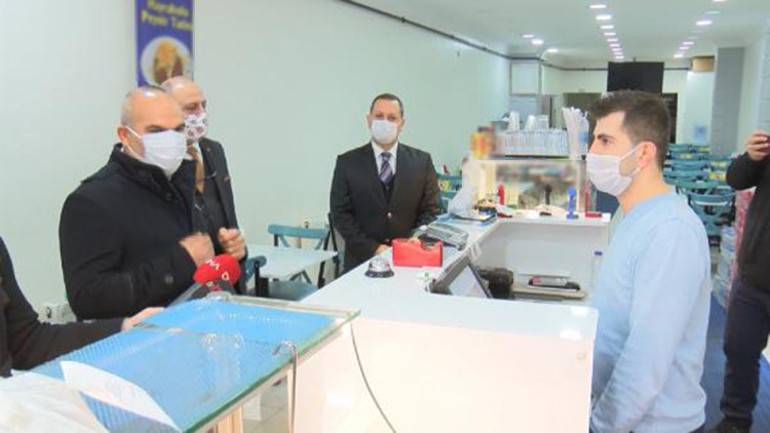 Kağıthanede işletmelere koronavirüs denetimi
