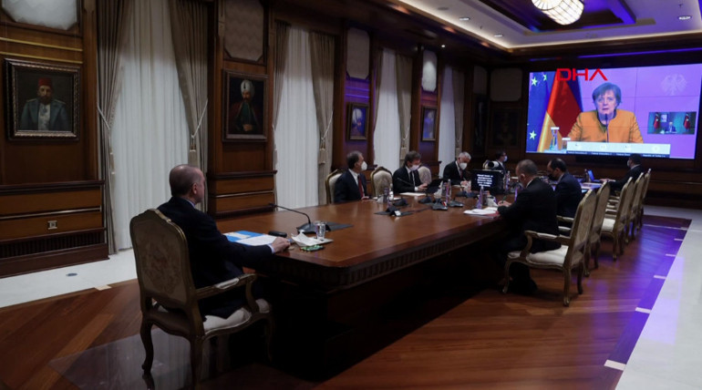 Cumhurbaşkanı Erdoğan, Merkel ile görüştü