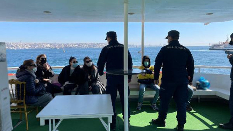 İstanbulda deniz ulaşımında koronavirüs denetimi
