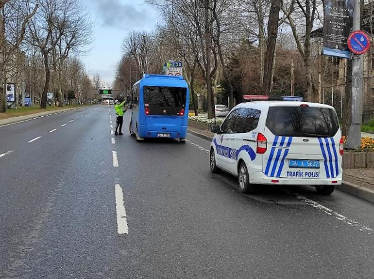 Beşiktaşta toplu taşıma araçlarında koronavirüs denetimi