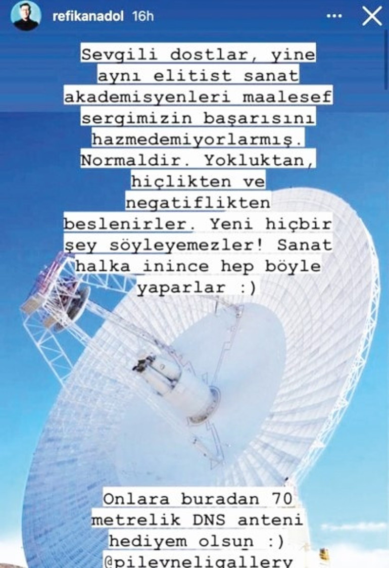 70 metrelik uydu anteni polemiği