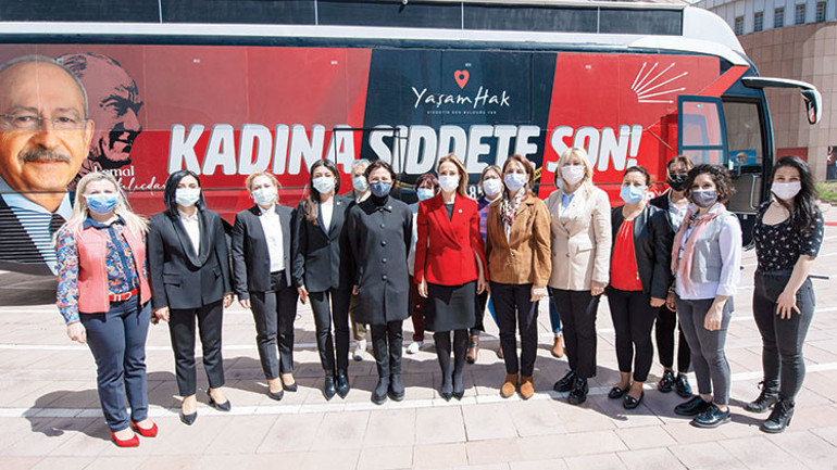 CHP’li kadınlar ‘Yaşamhak’ otobüsüyle yola çıkıyor