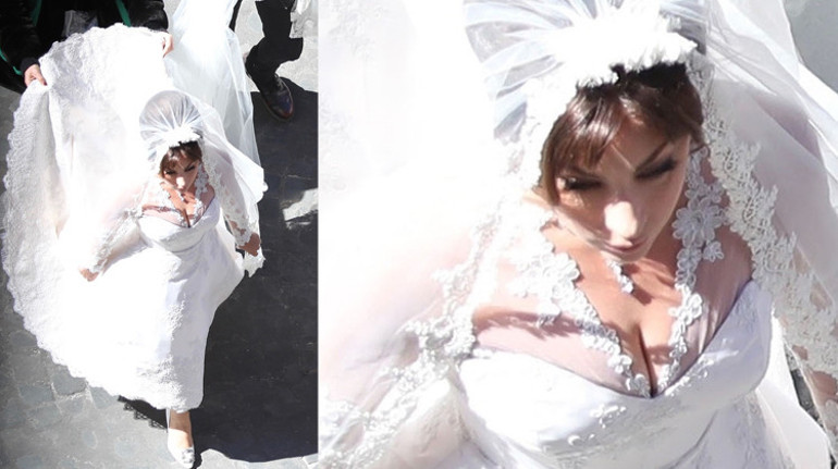 Telli duvaklı gelin oldu