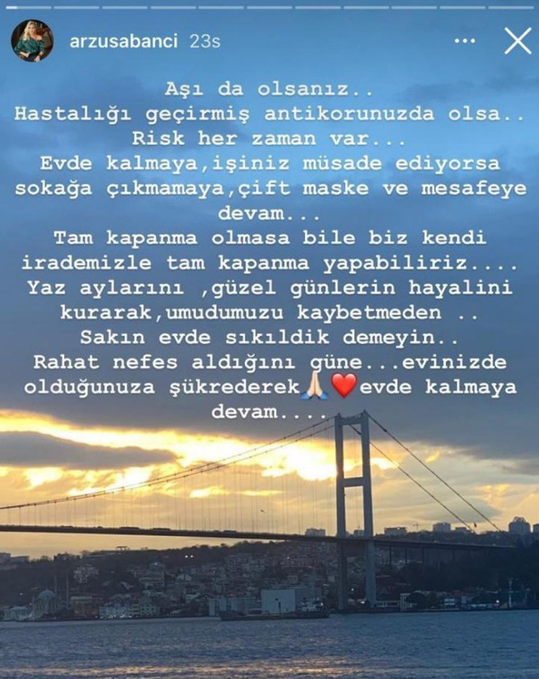 Arzu Sabancı: Sakın evde sıkıldık demeyin