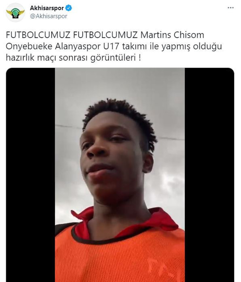 Son dakika: Akhisarspordan Martins Chisom Onyebueke için resmi açıklama Sahte futbolcu iddiası...