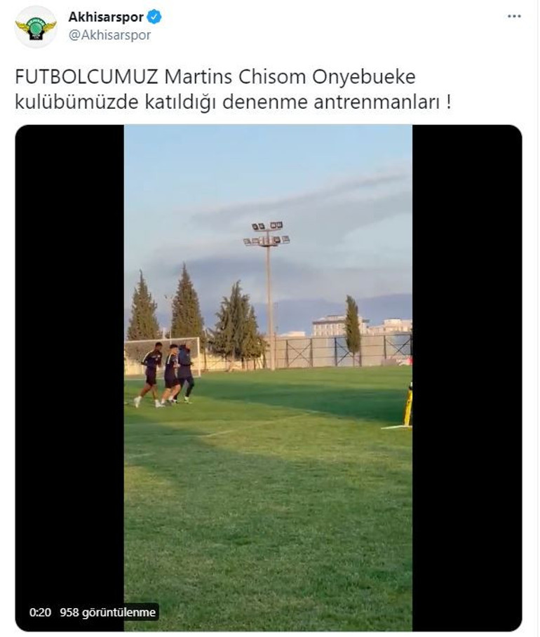 Son dakika: Akhisarspordan Martins Chisom Onyebueke için resmi açıklama Sahte futbolcu iddiası...