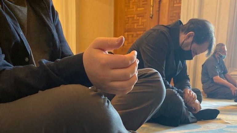 Berat Albayrak, Çamlıca Camiinde görüntülendi