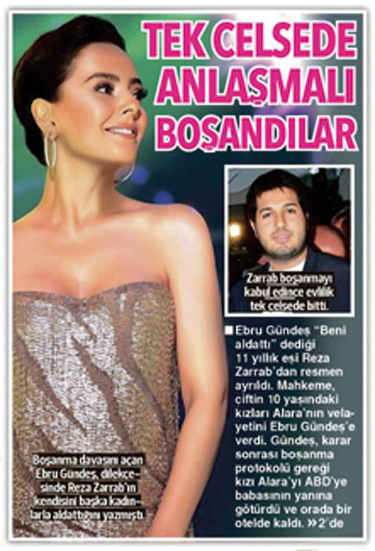 Ebru Gündeş ile Reza Zarrab resmen boşandı