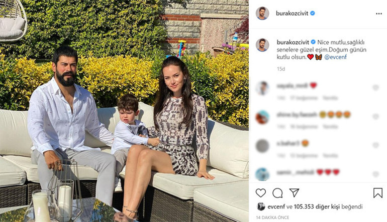 Burak Özçivitten Fahriye Evcene doğum günü mesajı: Nice mutlu senelere güzel eşim