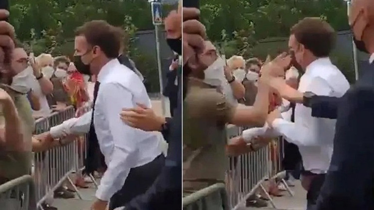 Tokat şoku yaşamıştı İşte Macrondan ilk sözler