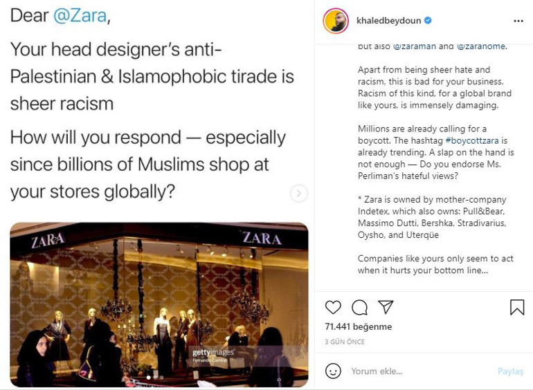 Türkiyede de şubeleri var... Boykot çağrılarından sonra yanıt geldi