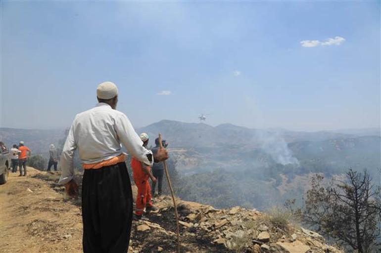 Bingölde 2 gün önce ormanlık alanda çıkan yangın sürüyor
