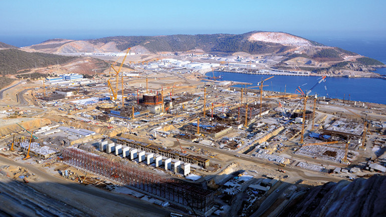 2023’te devreye alınacak Akkuyu NGS’nin inşaat sahasını DHA görüntüledi: 11 bin işçi 4 saat mesai