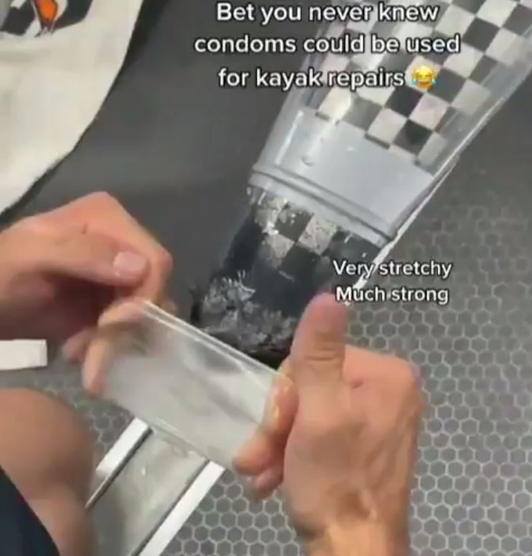 Tokyo 2020de görülmemiş olay Hasar alan kanosunu prezervatifle onardı ve altın madalya kazandı