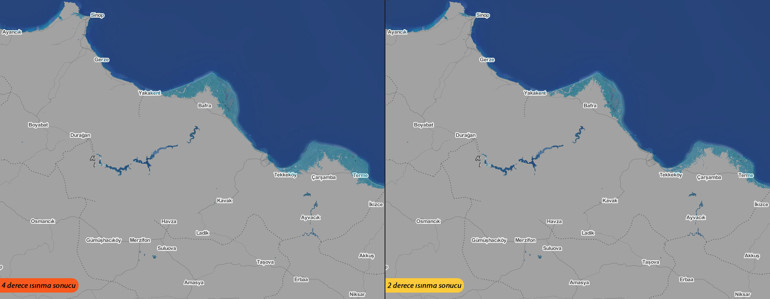 Türkiyenin kıyı şeridi tamamen değişecek İşte haritalarla 2100 yılı senaryoları