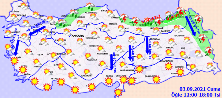 Son dakika: Meteorolojiden hava durumu raporu İl il sıralandı: Çok kuvvetli olacak
