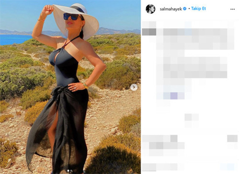 Salma Hayek 55 yaşında: Bir yılda sadece mayonun rengi değişti
