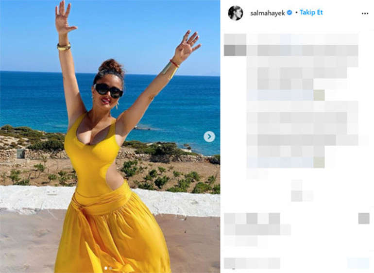 Salma Hayek 55 yaşında: Bir yılda sadece mayonun rengi değişti