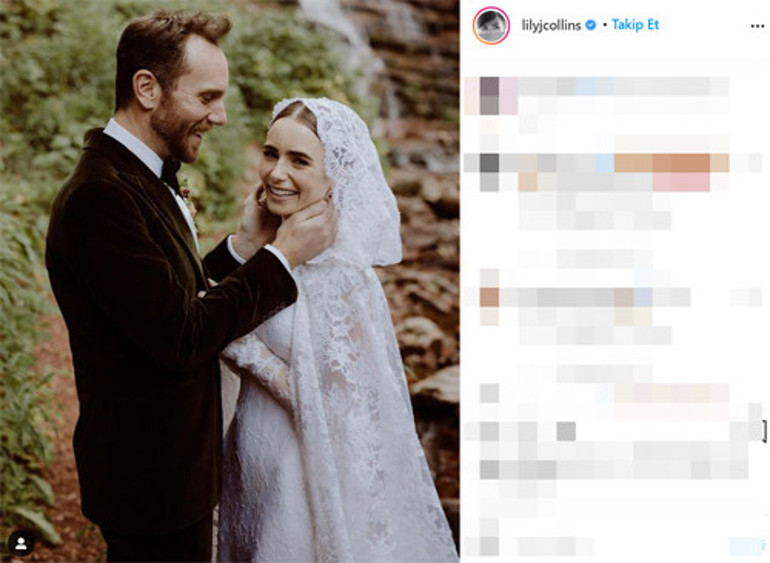 Resmen sonsuza kadar birbirimizin olduk Lily Collins ve Charlie McDowell evlendi