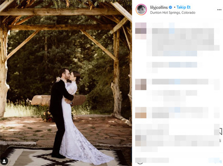 Resmen sonsuza kadar birbirimizin olduk Lily Collins ve Charlie McDowell evlendi