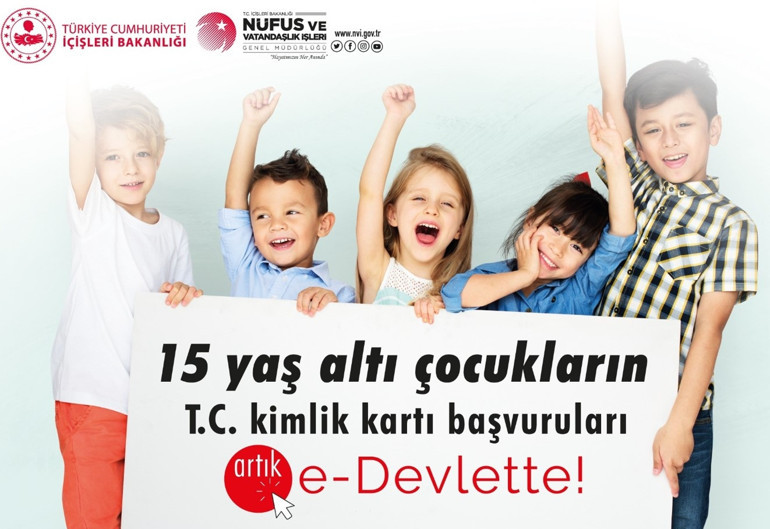 Son dakika... 15 yaş altı çocukların kimlik kartı başvuruları e-devlet üzerinden yapılacak