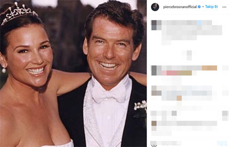 Emekli James Bond milyonların huzurunda 20 yıllık karısı Keely Shale Smithe aşk notu yazdı: Benim tatlı aşkım güneşin etrafında 58inci yolculuğunda