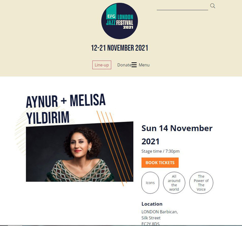 Aynur Doğan Londra Caz Festivali’nde sahneye çıkıyor