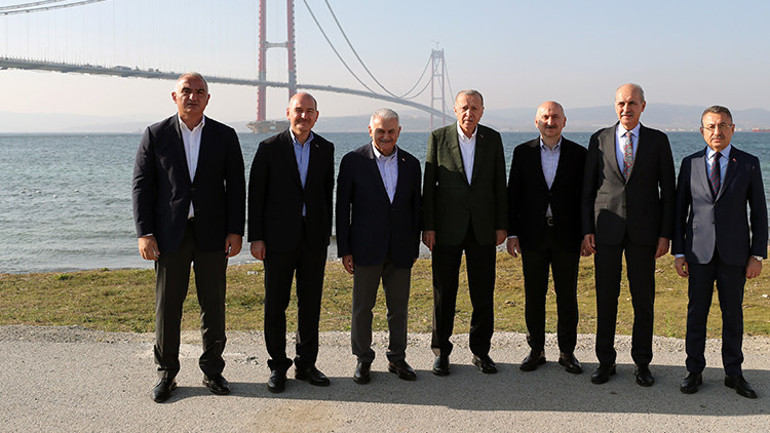 Son dakika... Çanakkale Köprüsünde sona doğru... Cumhurbaşkanı Erdoğandan Kanal İstanbul mesajı