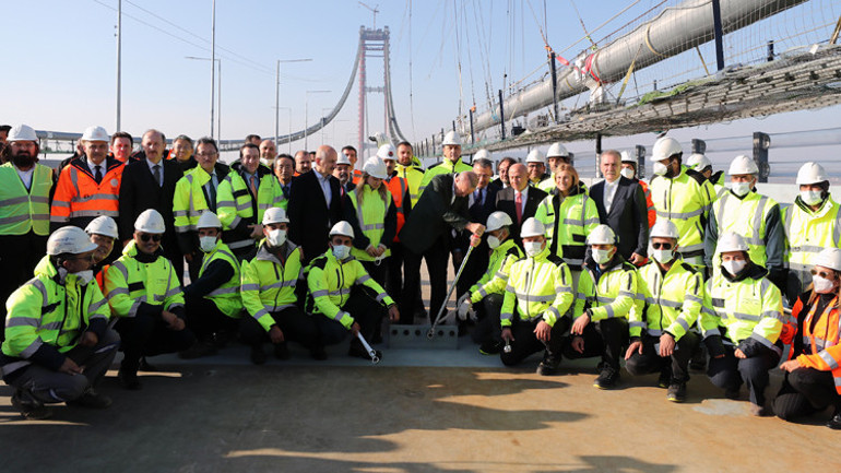 Son dakika... Çanakkale Köprüsünde sona doğru... Cumhurbaşkanı Erdoğandan Kanal İstanbul mesajı