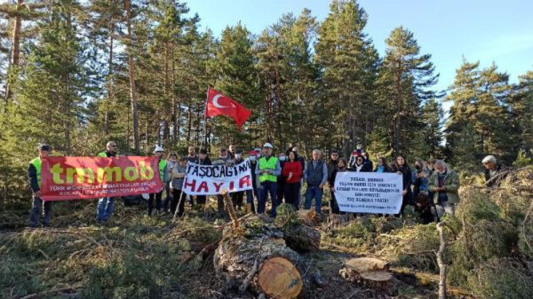 Ayman Yaylasına taş ocağı için ÇED gerekli değildir kararı Köylüler iş makinelerinin önünü kesti