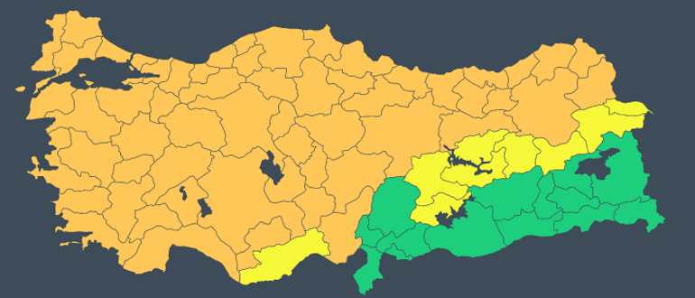 Lodos felaketi Meteorolojiden 67 kente sarı ve turuncu uyarı Sıcaklık azalıyor...