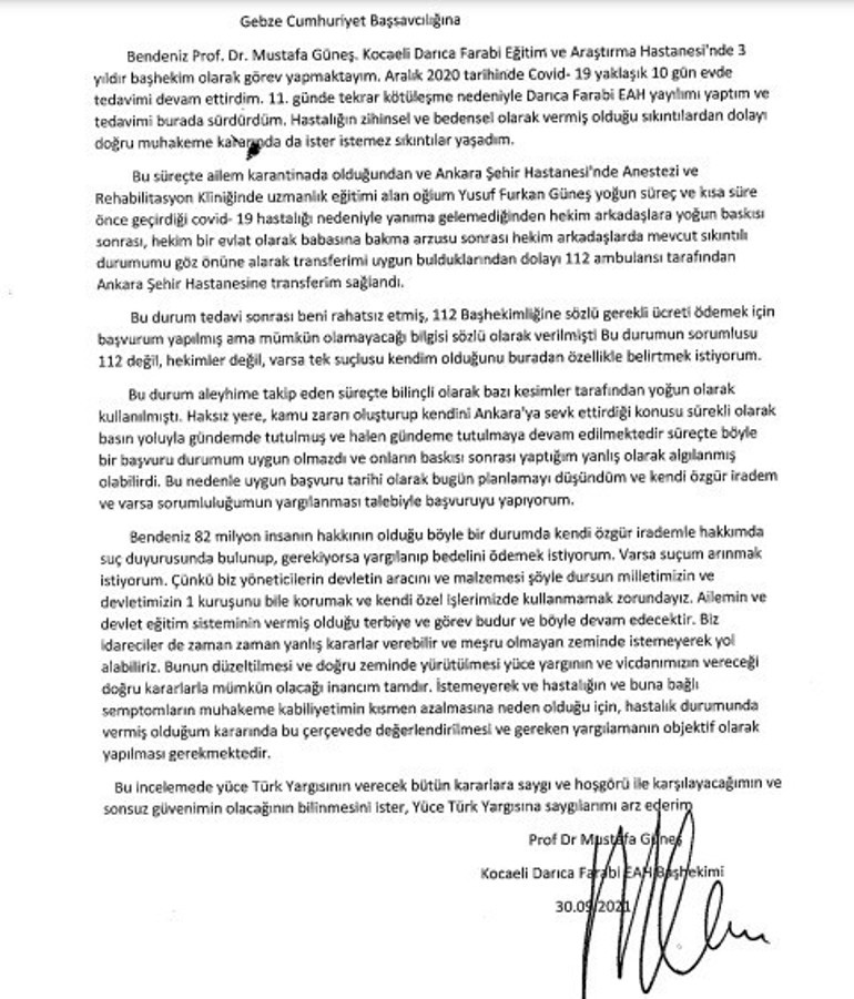 Başhekim kendisi hakkında suç duyurusunda bulundu: Gerekirse yargılanıp bedelini ödemek istiyorum