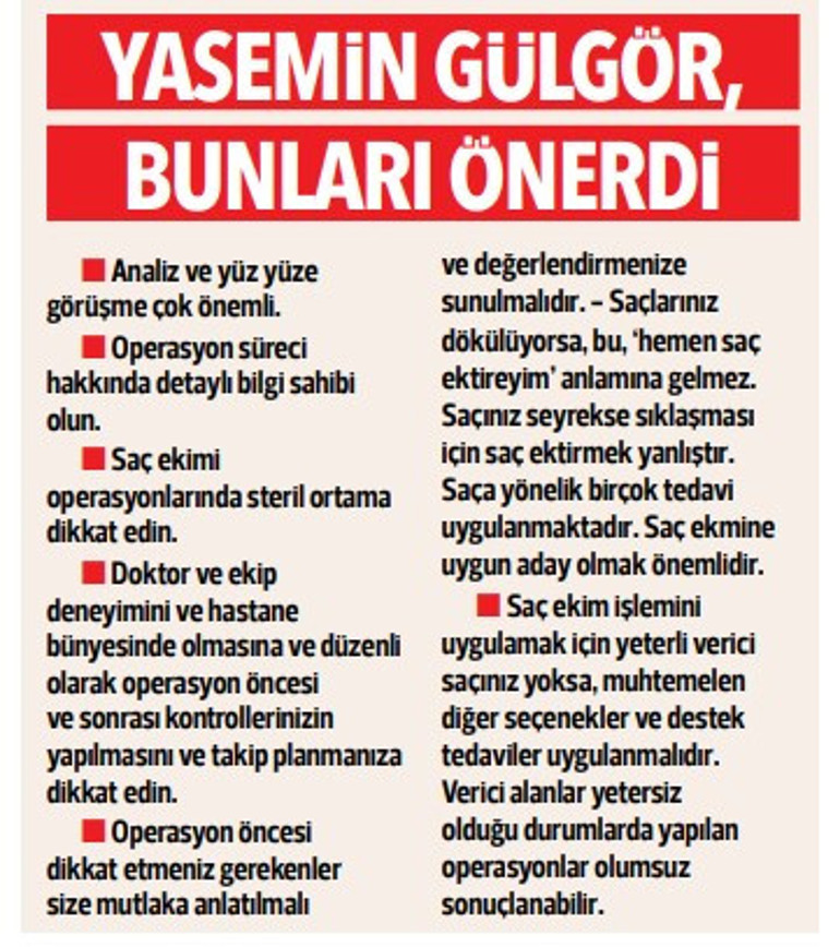 Saç ekim direktörü Yasemin Gülgör, yeni yerinde