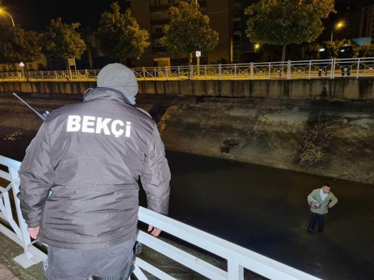 Bekçilerden kaçarak su kanalına girdi, intihar girişiminde bulundu