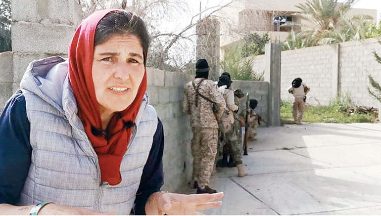 Savaşa koşan kadın