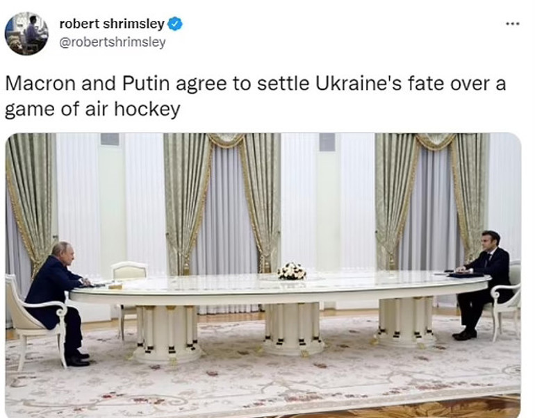 Putin-Macron görüşmesi sosyal medyayı salladı