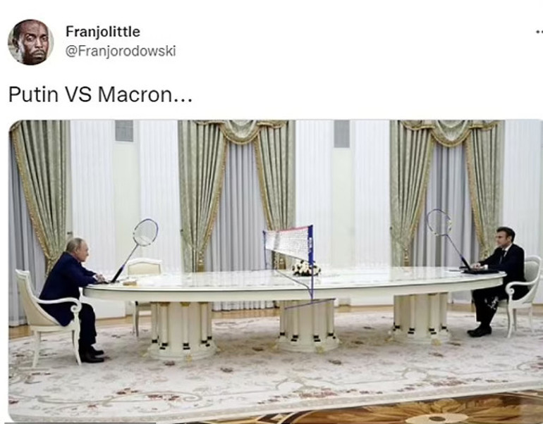 Putin-Macron görüşmesi sosyal medyayı salladı