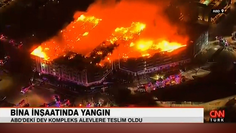 Son dakika: ABDde korkutan yangın Alevler geceyi aydınlattı