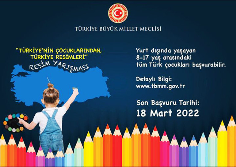 Yurt dışındaki çocuklar için ‘Türkiye’ temalı 23 Nisan resim yarışması