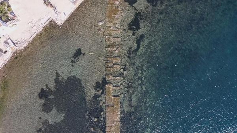 Bodrumda deniz çekildi, tarihi Kral Yolu ortaya çıktı
