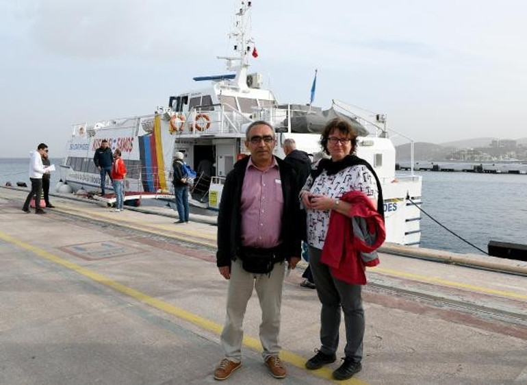 Kuşadasından Sisama 2 yıl sonra ilk feribot seferi yapıldı