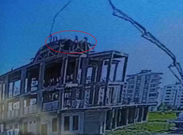 Diyarbakırda inşaat iskelesi çöktü: 1i ağır 6 yaralı