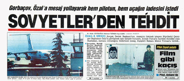 Sovyet jetini kaçırıp Trabzon’a kadar geldi