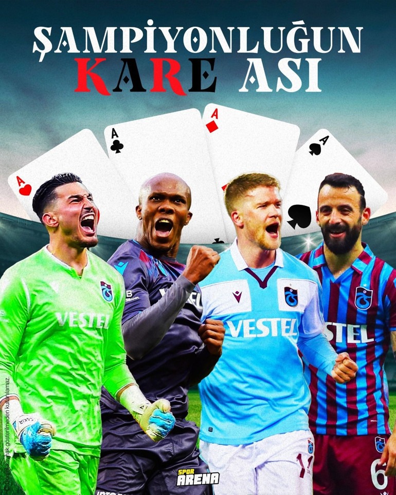 Süper Ligde şampiyonluğa ulaşan Trabzonsporun kare ası