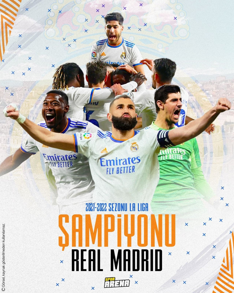 Son Dakika: La Ligada şampiyon Real Madrid Ancelotti tarihe geçti