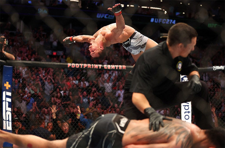 UFC’de Micheal Chandler, Tony Ferguson’u nakavtla hastanelik etti