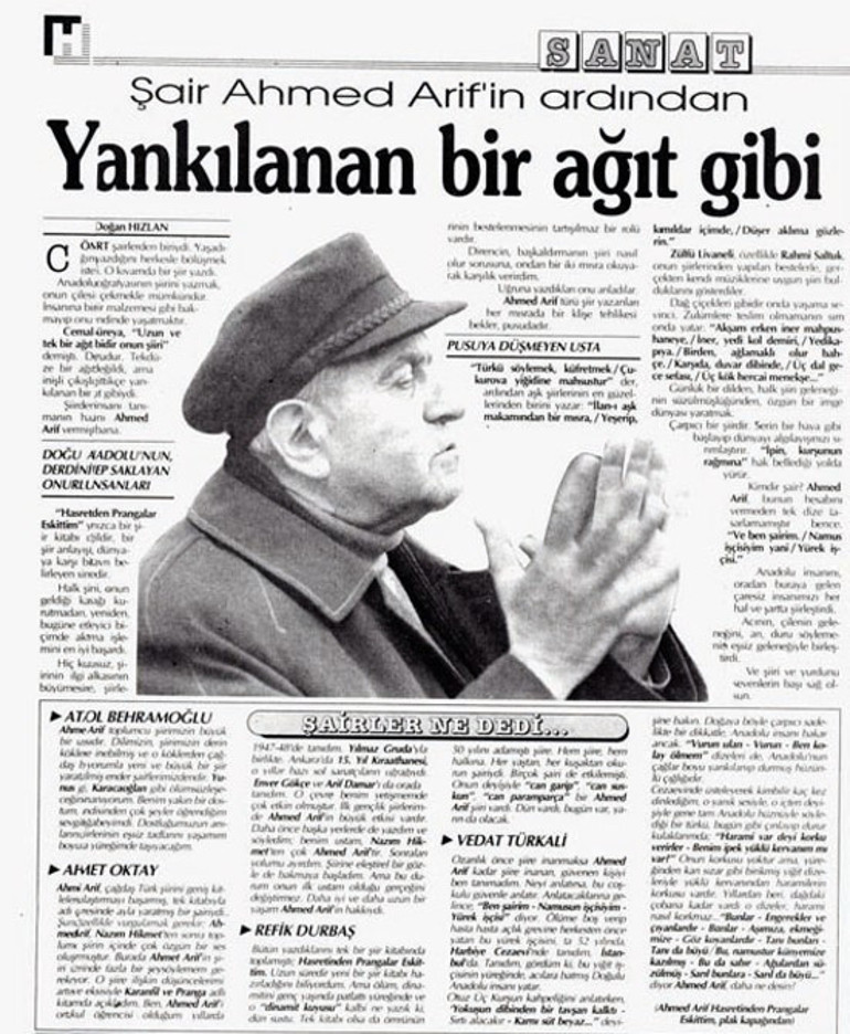 Namus işçisi yani şairdi