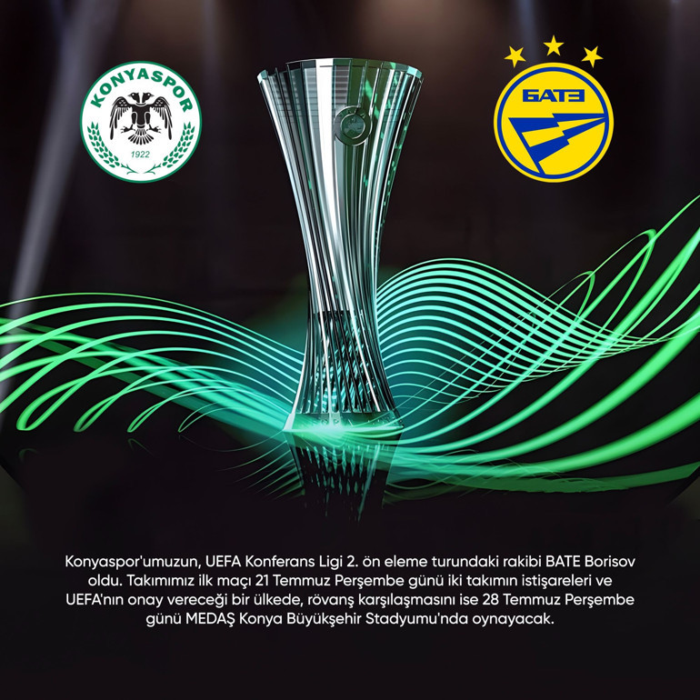 UEFA Avrupa Konferans Liginde Konyaspor ve Başakşehirin rakipleri belli oldu