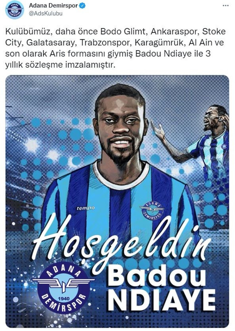 Son dakika: Badou Ndiaye Adana Demirsporda