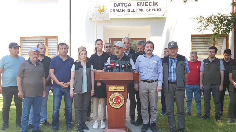 Datça yangınında ikinci gün... Bakan Kirişci duyurdu: Kontrol altına alındı